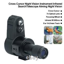 850nm Digital Night Vision Monocular 7X Infrared Scope Cross Cursor 200-400m