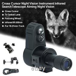 850nm Digital Night Vision Monocular 7X Infrared Scope Cross Cursor 200-400m