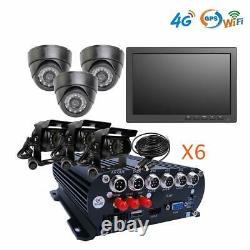 8CH GPS WIFI 4G AHD HDD MDVR Car DVR Video Recorder Kit 10 Monitor 1080P Camera