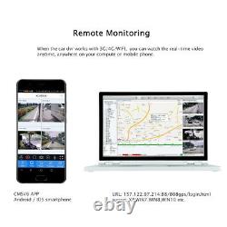 8CH GPS WIFI 4G AHD HDD MDVR Car DVR Video Recorder Kit 10 Monitor 1080P Camera