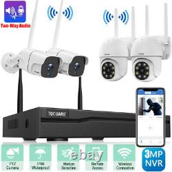 8CH NVR WiFi Security Camera System Wireless 3MP CCTV Outdoor Cam IR NightVision