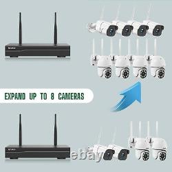 8CH NVR WiFi Security Camera System Wireless 3MP CCTV Outdoor Cam IR NightVision