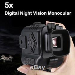 8GB 5X Digital Infrared Night Vision Monocular Auto IR Wild Scouting Riflescope