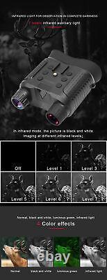 8X 1080P Night Vision Binoculars Infrared Digital Head Mount Goggles for Hunting