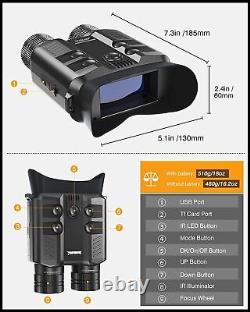 8X Digital Zoom Night Vision Goggles Binoculars Digital IR full dark 500M/1640ft