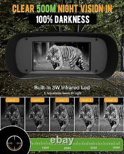 8X Digital Zoom Night Vision Goggles Binoculars Digital IR full dark 500M/1640ft
