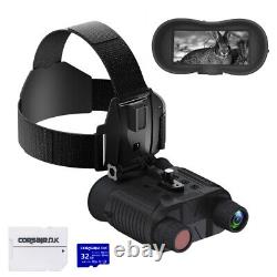 8X Night Vision Binoculars for Hunting Infrared Digital Head Mount Goggles US
