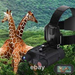 8X Night Vision Binoculars for Hunting Infrared Digital Head Mount Goggles US