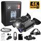 8x Zoom 4k 3d Head Mount Night Vision Goggles Infrared Digital Binoculars 64gb