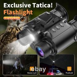 8X Zoom 4K 3D Head Mount Night Vision Goggles Infrared Digital Binoculars 64GB