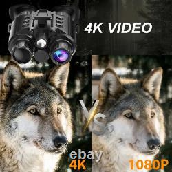 8X Zoom 4K 3D Head Mount Night Vision Goggles Infrared Digital Binoculars 64GB