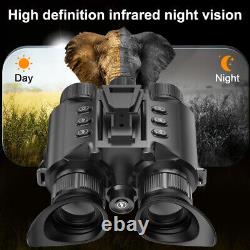 8X Zoom 4K 3D Head Mount Night Vision Goggles Infrared Digital Binoculars 64GB