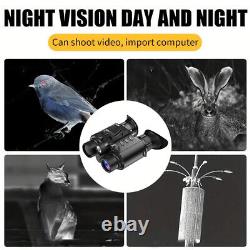 8X Zoom 4K 3D Head Mount Night Vision Goggles Infrared Digital Binoculars 64GB