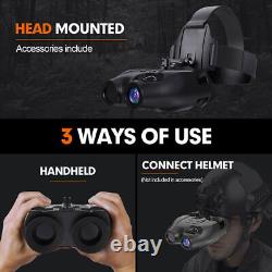 8X Zoom Night Vision Binoculars for Hunting Infrared Digital Head Mount Goggles