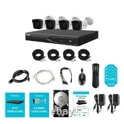 8 CH DVR Security System CCTV 4x Ultra HD 4K 8.3MP H. 265 Bullet Camera Outdoor