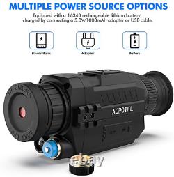 ACPOTEL Night Vision Monocular, 5 X 35 Digital Night Vision HD Scopes with Recha