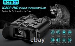 ACTBOT Night Vision 8x Digital Zoom Binoculars 1080p FHD Darkness Navigation 32G