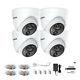 Annke 4pcs 5mp Dome Ultra Hd Secuirty Camera Outdoor Indoor Pir Night Vision 2.8