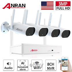 ANRAN Home Security Camera System 3MP Audio Wireless CCTV 8CH NVR Outdoor WiFi