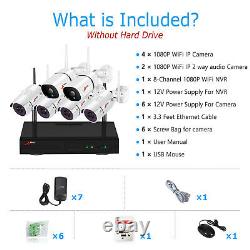 ANRAN Wireless Audio Security Camera System Home 2MP Outdoor CCTV NVR IR Night