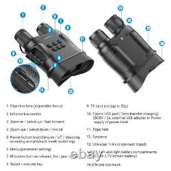 APEXEL 1080p Video Digital Zoom day Night Vision Infrared Hunting Binoculars IR