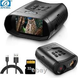 APEXEL 15x 3''Screen NightVision Goggles Binoculars IR Vision for HuntingCamping