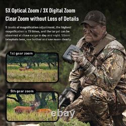 APEXEL 15x 3''Screen NightVision Goggles Binoculars IR Vision for HuntingCamping