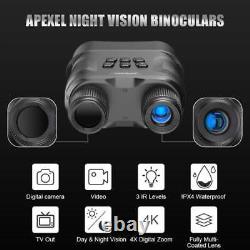 APEXEL Night Vision Binoculars With Video Recording HD Infrared Telescope For Hu