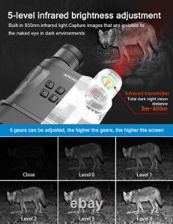 APEXEL Video Digital 12X Zoom HD Night Vision Infrared Binoculars 800m IR Camera