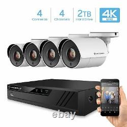 Amcrest 4K UltraHD 4CH DVR Security 8MP Camera System with 2TB HDD 4 X 4K Cameras