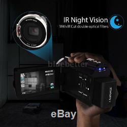 Andoer 1080P 48MP WiFi IR Night Vision 16X Zoom Digital Video Camera +Microphone