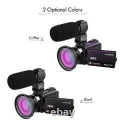 Andoer 4K 1080P 48MP WiFi Digital Video Camera 16X Zoom IR Infrared Night Vision