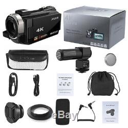 Andoer 4K 1080P 48MP WiFi Digital Video Camera Camcorder Recorder with Lens Q2E8