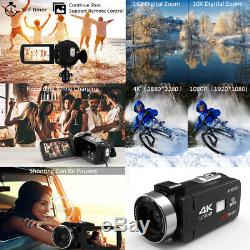 Andoer 4k Ultra Hd Wifi Digital Video Camera 16x Ir Night Vision Camcorder V2c2