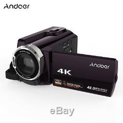 Andoer WiFi 4K ULTRA HD 1080P 48MP 16X ZOOM 3 Digital Video Camera DV Camcorder