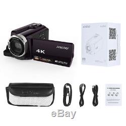 Andoer WiFi 4K ULTRA HD 1080P 48MP 16X ZOOM 3 Digital Video Camera DV Camcorder