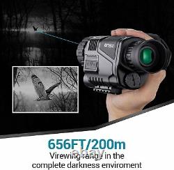 BNISE 8x40 Infrared Night Vision Monocular HD Digital Camera with Video Playback