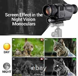 BNISE 8x40 Infrared Night Vision Monocular HD Digital Camera with Video Playback