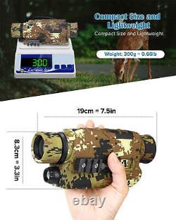 BOBLOV 5x32 Outdoor Night Vision 16GB Monocular 5x32 Scope 150Yards Full Dark