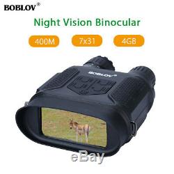 BOBLOV NV400 7x31 Zoom Digital Night Vision Binoculars 400m/1300ft Viewing Range