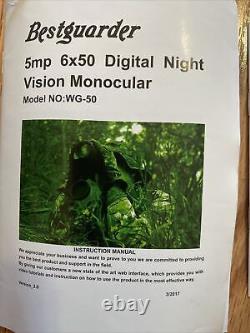 Bestguarder Digital Night Vision Monocular for Adults, True IR Illuminator