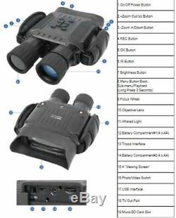 Bestguarder NV-900 4.5X40mm Digital Night Vision Hunting Binocular with Time Lapse
