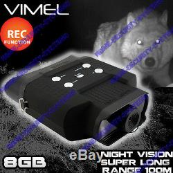 Binocular Night Vision 8GB Monocular Hunting Goggles Digital NV Game Camera