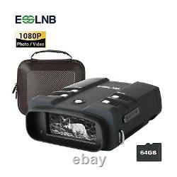 Binocular Night Vision Goggles With LCD 3.6-10.8X Zoom Camera Video Recorder 64G