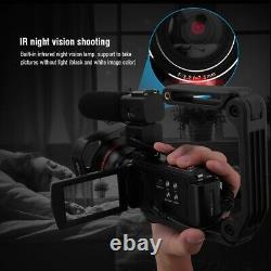 Black HDR-AE8 4K HD 3.0 Touch Screen 16X WIFI Digital Video Camera Night Vision