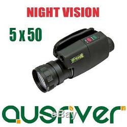 Brand New Digital 5X50 Night Vision Black Monocular For Hunting Boating