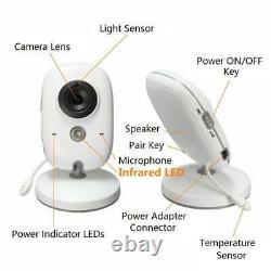 CAMARA Y AUDIO PARA BEBE Baby Monitor Night Vision LCD Screen 2 Way Talk 8