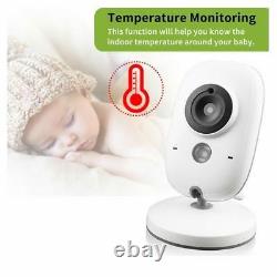 CAMARA Y AUDIO PARA BEBE Baby Monitor Night Vision LCD Screen 2 Way Talk 8