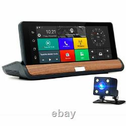 Car Cam Dual Dash Camera Driving Recorder GPS Navigation 7 In LCD Android WiFi