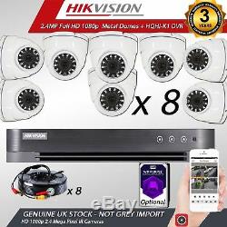 Cctv Hikvision 1080p 2.4mp Hd Night Vision Outdoor Dvr Home Security System Kits